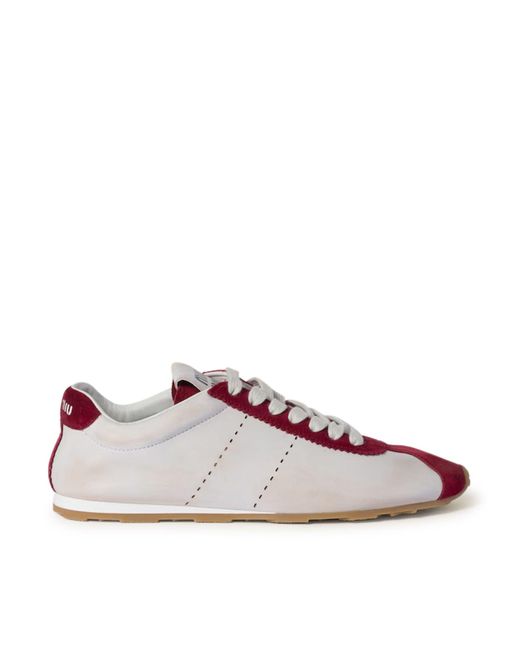 Miu Miu Pink Plume Sneakers