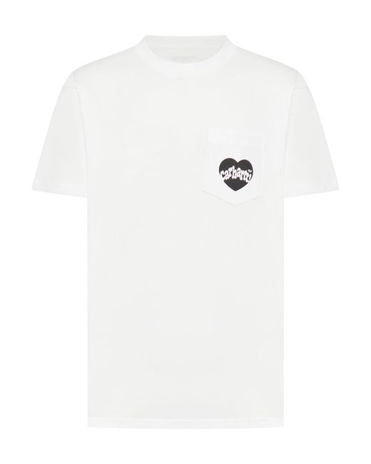Carhartt White S/s Amour Pocket T-shirt for men