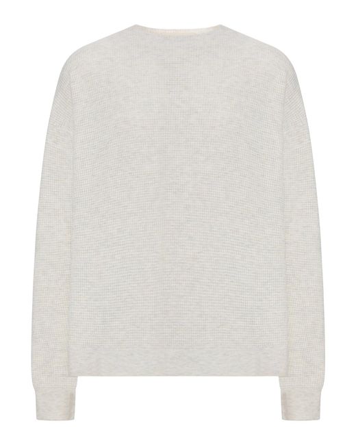 Fear Of God White Signature Waffle 90S Crewneck Sweater for men