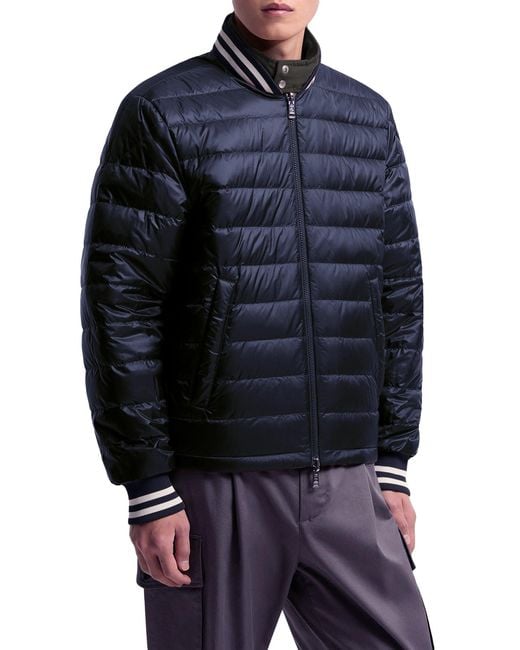 Moncler Gray Prieure Reversible Padded Bomber Jacket for men