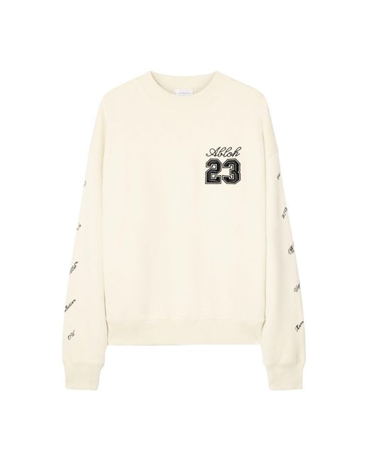 Off-White c/o Virgil Abloh White Skate Crewneck Sweatshirt With 23 Logo for men