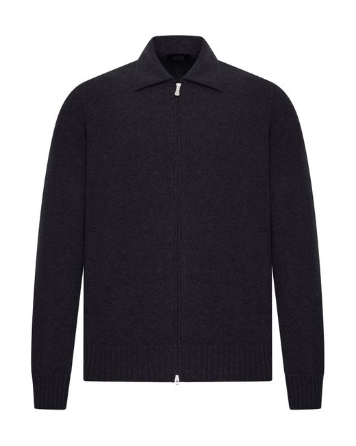 Nome G Blue Cashmere Jacket With Zip for men