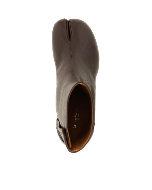 Maison Margiela Brown Tabi Ankle Boots 60Mm
