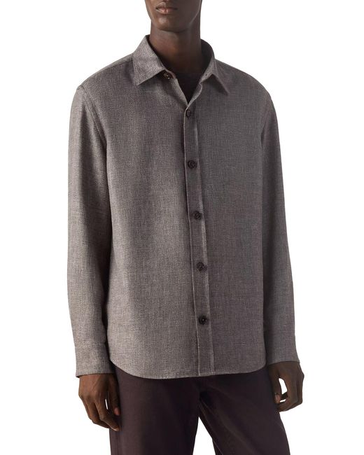 Zegna Gray Overshirt for men