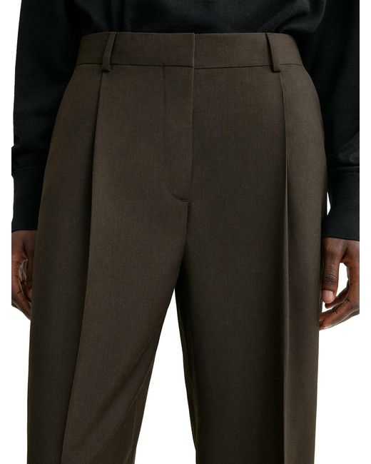 Totême  Brown Tailored Wool Blend Trousers