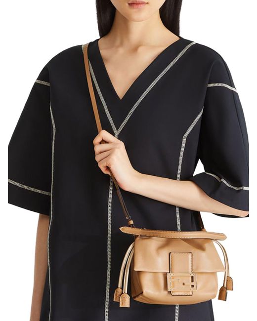 Borsa mamma baguette piccola di Fendi in Metallic