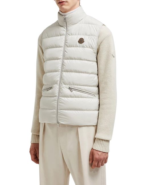 Gilet imbottito treompan di Moncler in White da Uomo
