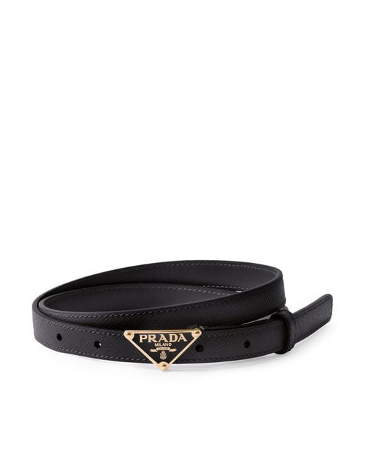 Prada Black Belt Saffiano