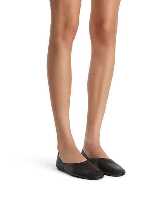 Khaite Black Jane Flat Ballerinas