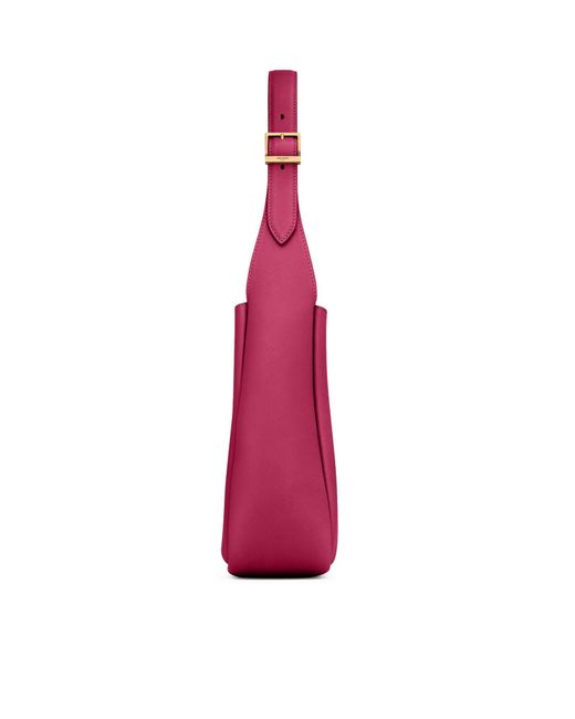 Le 5 À 7 piccola e morbida in pelle martellata di Saint Laurent in Pink