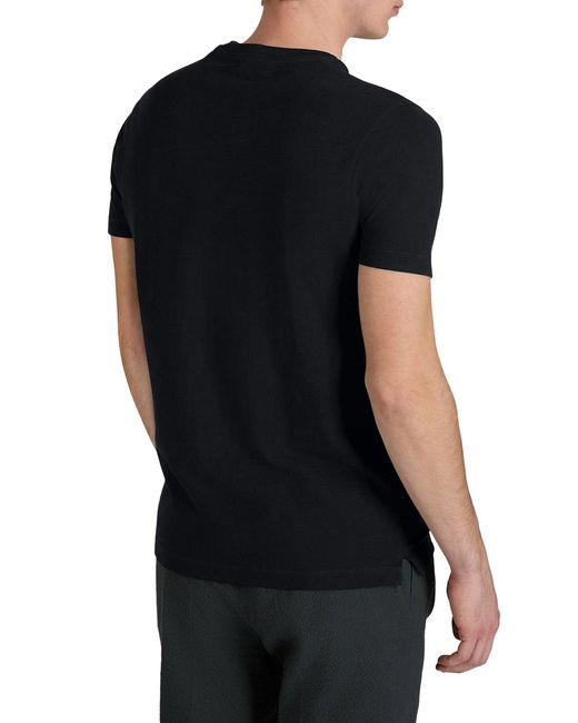 Zanone Black Slim Fit Crew Neck T-Shirt for men
