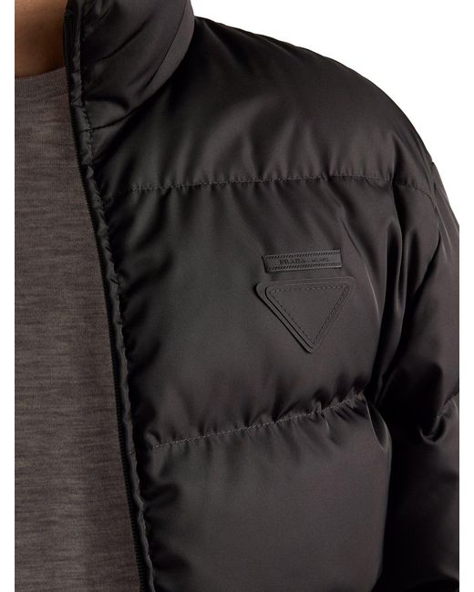 Prada Blue Padded Jacket Re-Nylon for men