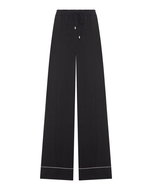 Sportmax Black Satin Rivet Jogger Pants