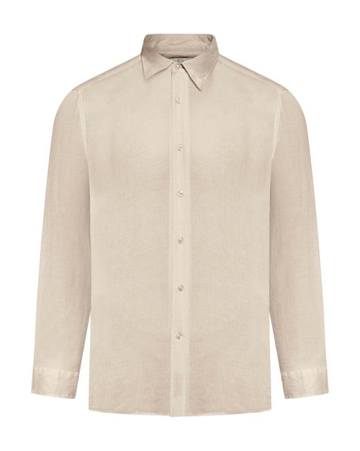 Camicia in lino di Woolrich in White da Uomo