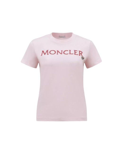 Moncler Pink Ss T-Shirt