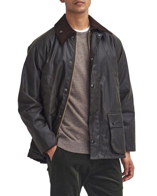 Barbour Black Bedale Waxed Jacket for men
