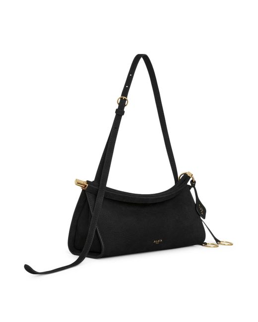 Alaïa Black Le Click East West Small Nubuck Bag