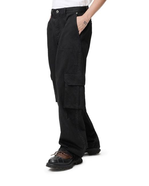 Loewe Black Cotton Cargo Pants for men