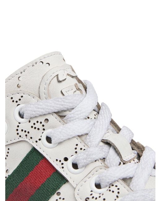 Gucci White Low Stretch Sneaker for men