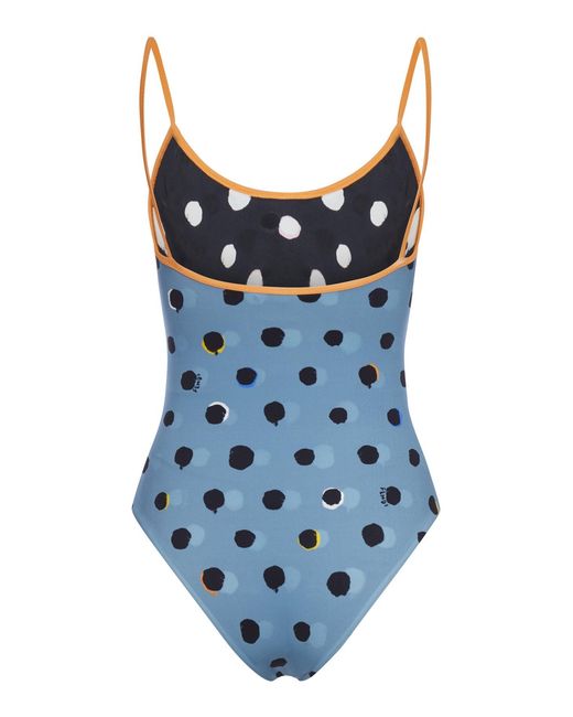Costume da bagno intero falena dots di Fendi in Blue