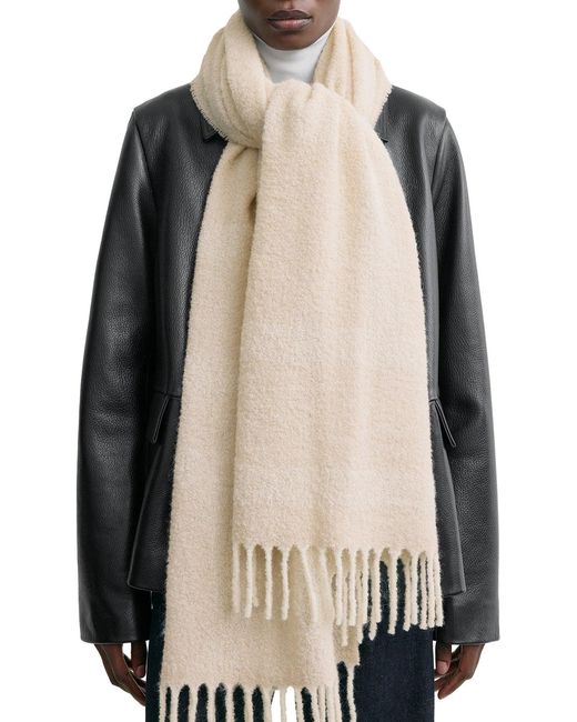 Totême Natural Jacquard Scarf With Monogram