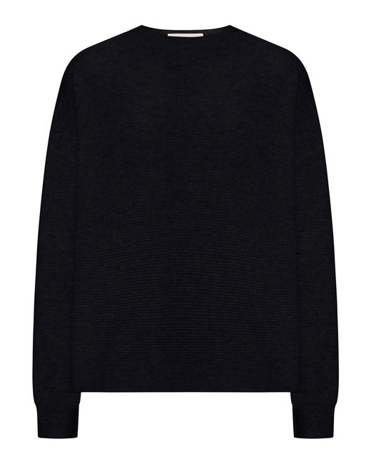Fear Of God Black Signature Waffle 90S Crewneck Sweater for men