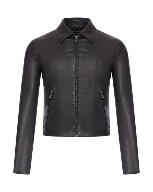 Gucci Blue Washed Stretch Nappa Leather Jacket for men