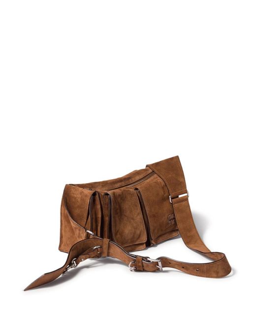 Miu Miu Brown Utilitaire Shoulder Bag