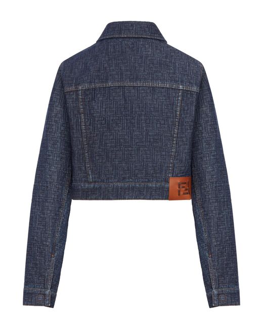 Fendi Blue Ff Denim Jacket