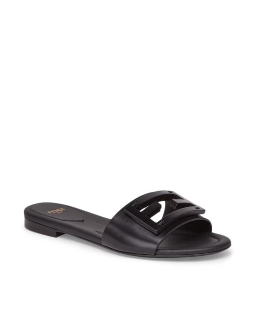 Fendi White Slide Baguette