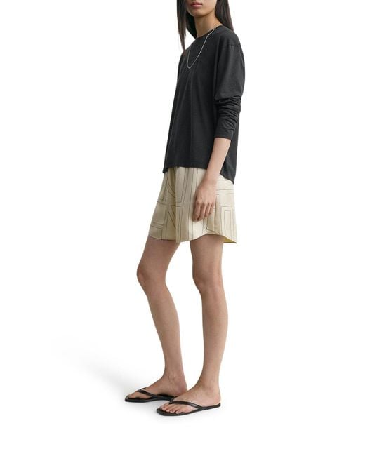 Totême  Natural Monogram Silk Shorts