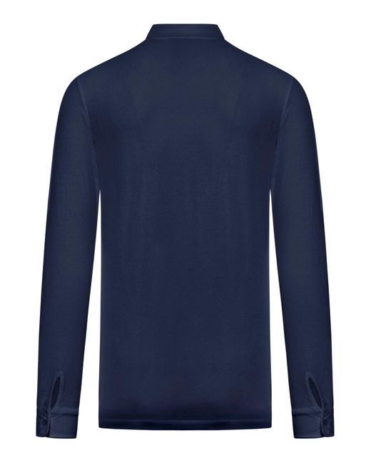 Zanone Blue Button-down Fastening Shirt for men