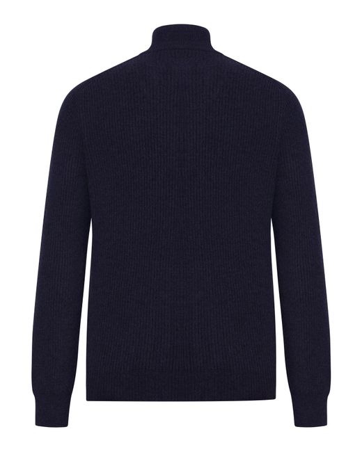 Nome By Gransasso Blue Wool Sweater With Zip for men