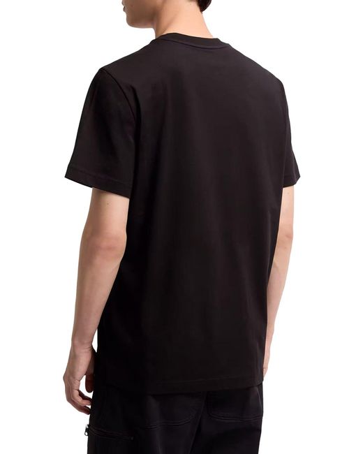 T-shirt in jersey di cotone con logo di Moncler in Black da Uomo