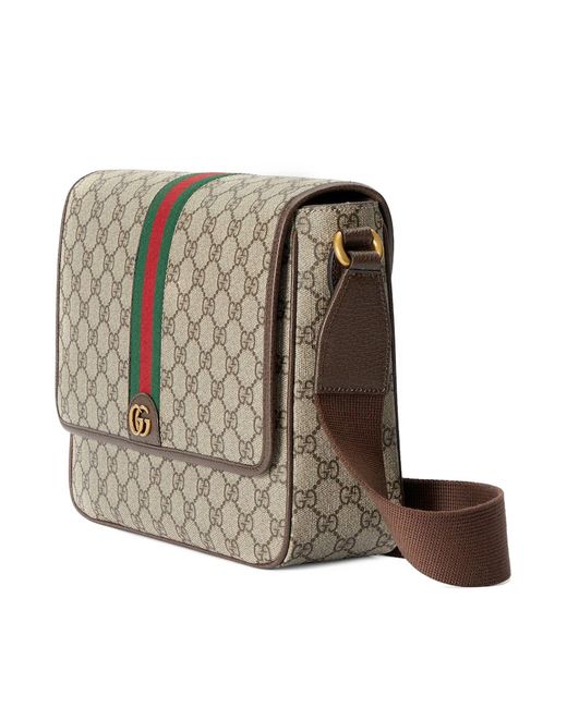 Gucci Gray Medium Ophidia Crossbody Bag for men