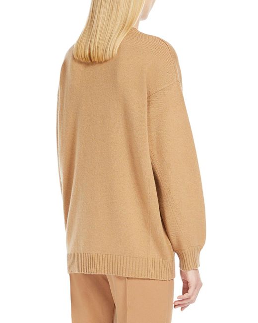 Pullover in lana e cashmere di Max Mara in Natural