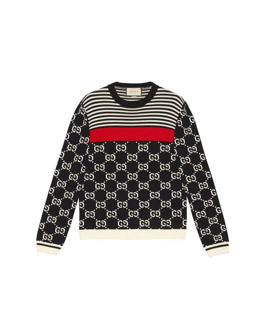Gucci GG And Stripes Knit Sweater for Men | Lyst
