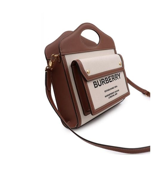 Burberry Brown Pocket Tote Bag