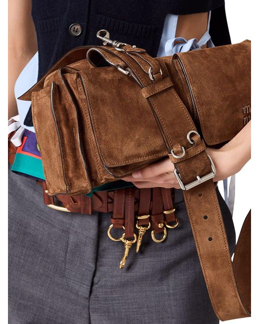 Miu Miu Brown Utilitaire Shoulder Bag