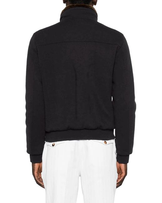Moorer Black Bellati Bomber Jacket for men