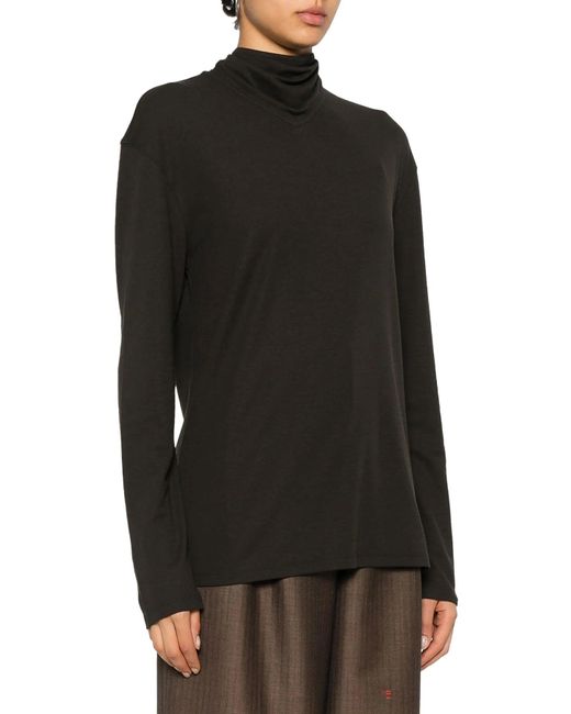 Top a maniche lunghe con dettaglio sciarpa di Lemaire in Gray