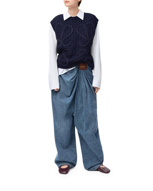 Loewe Blue Wool Vest