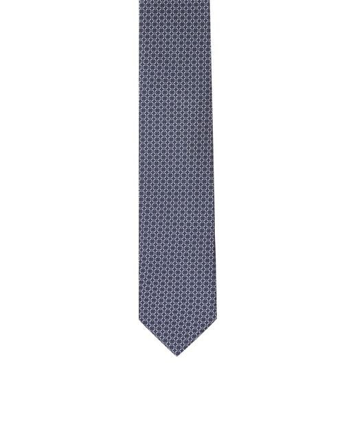 Lardini White Micro-Patterned Silk Tie for men