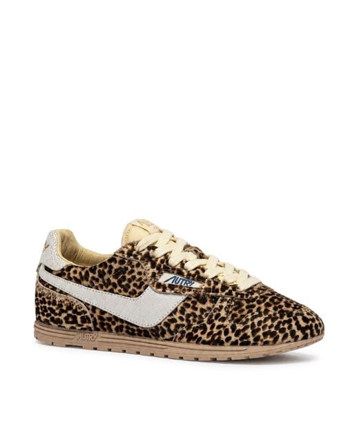 Autry Brown Windspin Suede Sneakers