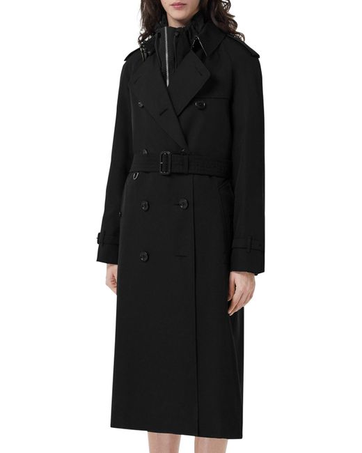 Burberry Long The Waterloo Heritage Trench Coat in Black | Lyst UK