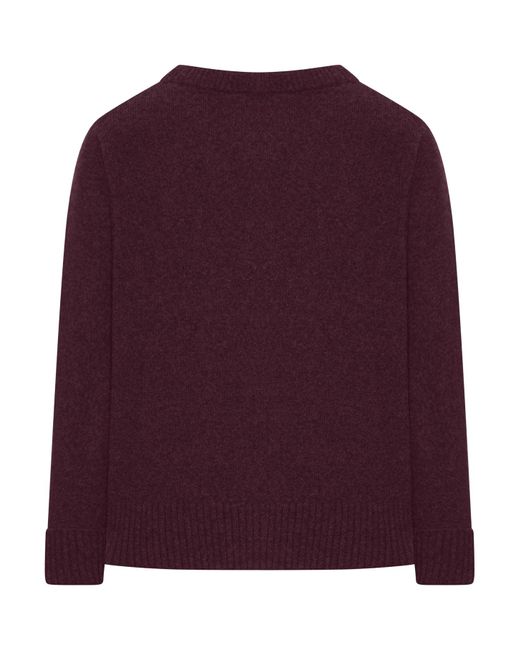 Maglione girocollo in misto lana di Roberto Collina in Purple