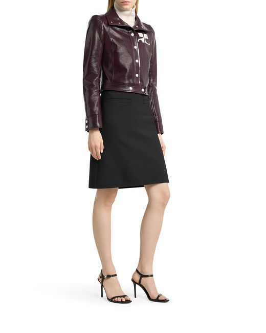 Courreges Brown Re-Edition Vinyl Jacket