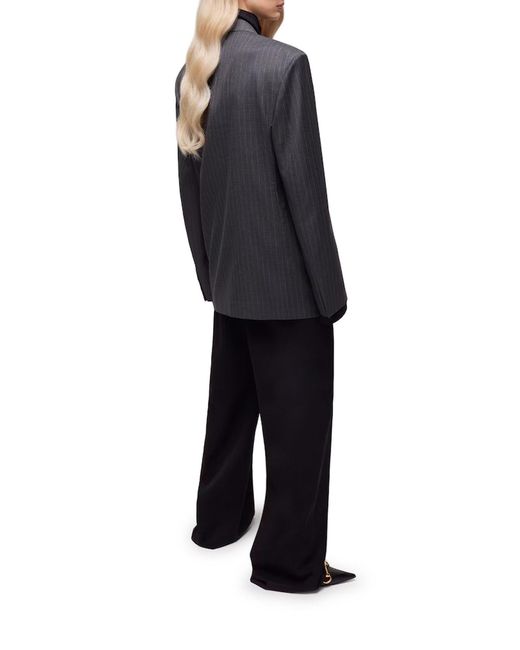 Gucci Blue Pinstriped Wool Jacket