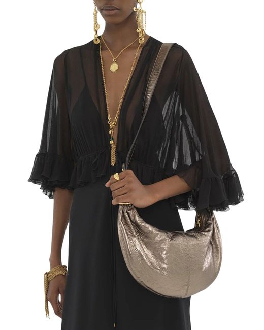 Bracelet hobo bag piccola in pelle metallizzata di Chloé in Multicolor