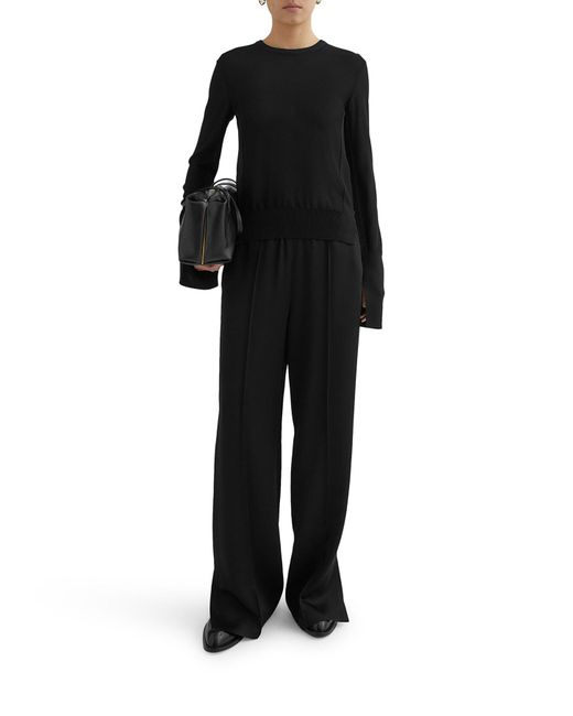 Pantaloni in envers satin di Jil Sander in Blue